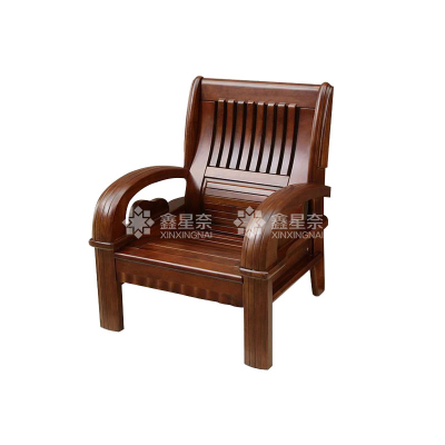 鑫星奈 新中式实木沙发 单人位