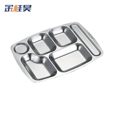 金桂昊 304 不锈钢餐盘 六格 (1.0mm厚)个