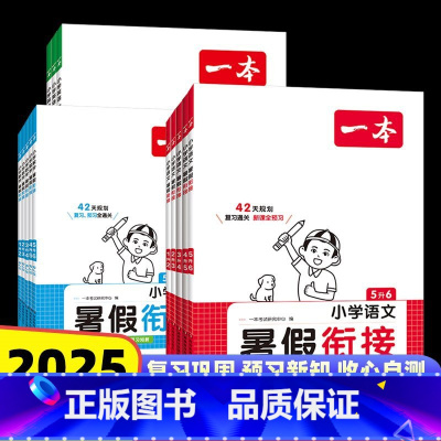 语文+数学+英语 五升六 [正版]一本暑假衔接 语文数学英语暑假作业 小学5升6年级暑假语文数学人教版 暑假阅读理解暑假