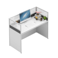 汉诺鑫威简约现代隔断四人位屏风卡座工作位职员办公桌椅组合办公家具一字型不带柜