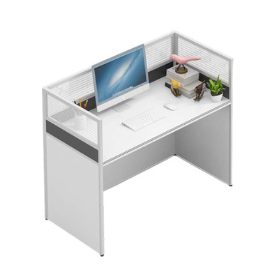 汉诺鑫威简约现代隔断四人位屏风卡座工作位职员办公桌椅组合办公家具一字型不带柜