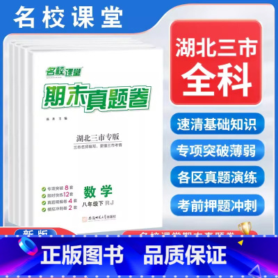 数学[人教版] 八年级下 [正版]2024期末真题卷湖北三市专版初中七八九年级下册语文数学英语物理真题精编模拟冲刺测试卷