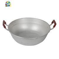 铝锅炒菜锅加厚手工化铝锅特厚老式家用小双耳铝制铝炒锅大号圆底 FENGHOU 口径40厘米铝汤锅