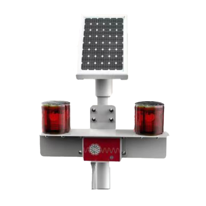 鸿灵睿芯 JSD01G 多晶硅太阳能板 5.5V 15W IP67 10Hz LED 户外语音播报灯 盏 银色