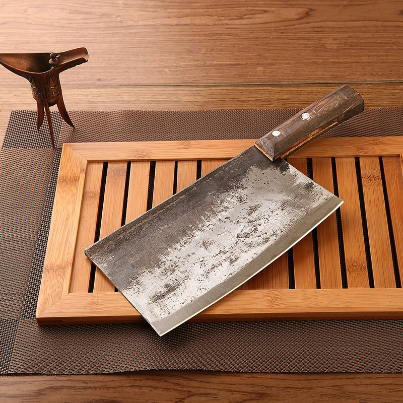 楚家刀 夹钢菜刀传统中式切片刀手工老式切肉刀蔬菜刀锋利特快刀大号