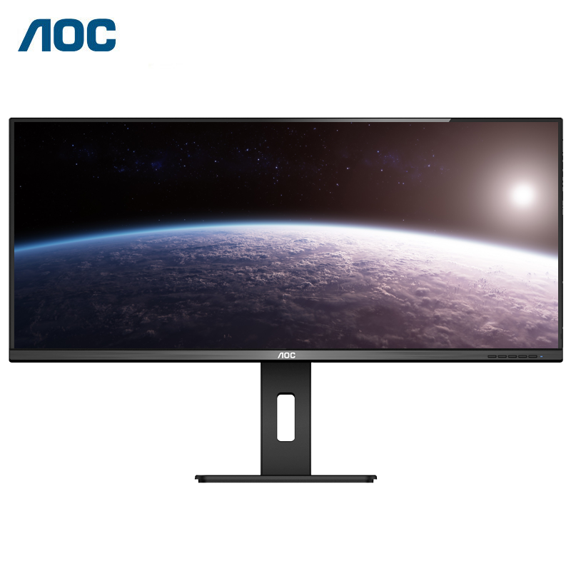 冠捷(aoc) 34英寸 带鱼屏 窄边框ips 可壁挂 旋转升降   :9液晶显示器