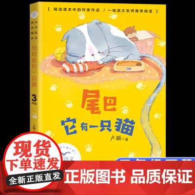 尾巴它有一只猫卢颖著正版三年级下册阅读课外书读书小学语文教材配套阅读书籍人教版3年级下课本同步儿童故事书