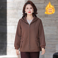 新款女装妈妈洋气中老年人衣服时尚棉服女冬季棉衣40-60岁连帽女