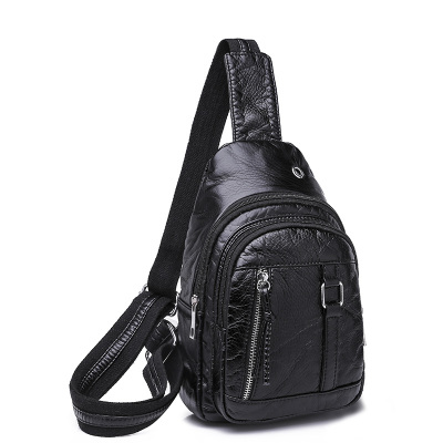 NEWLAKE包包女2020新款水洗皮女士胸包时尚软皮单肩斜挎包女休闲旅行背包腰包男