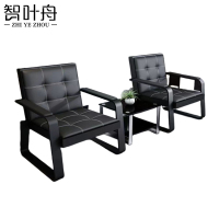 智叶舟沙发组合单人位*2+方几套