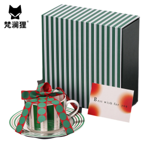 梵澜狸咖啡杯碟圣诞礼品套装TA55 套