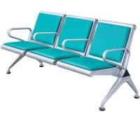 锦北 靠背排椅中间带扶手加厚机场银行车站医院等候椅连椅三人位有垫