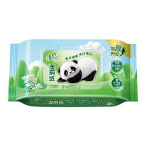 清风草本湿厕纸 1层40片无纺布盖装设计环保舒适
