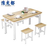 豫龙都食堂餐桌椅1.2m套