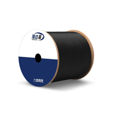 潘达星 PDX-XXDL-C658BK2 六类4对非屏蔽双护套室外网线 305m/轴 黑色