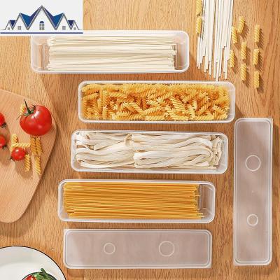 大号塑料大容量面条收纳盒保鲜厨房装挂面家用放的长方形面小盒子 三维工匠