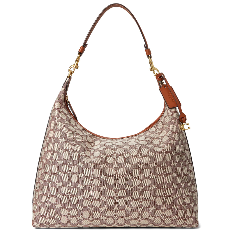 COACH女士多功能签名织物 Jacqrd 托特包通勤手提斜挎两用包