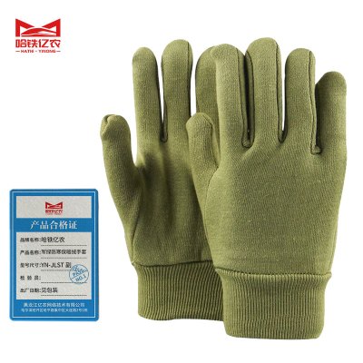 哈铁亿农 军绿防寒保暖绒手套 YN-JLST 副