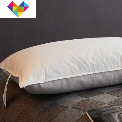 五星级酒店羽绒枕一对装棉白鹅毛单人枕芯枕芯双人家用护颈御蓝锦