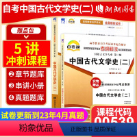 00539同步辅导+试卷 [正版]备考2024自考00539 0539 中国古代文学史(二)自考通考纲解读同步辅导+自考