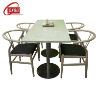 DXBG简易长方形餐桌大理石面陶瓷奶茶店桌1200*600*750