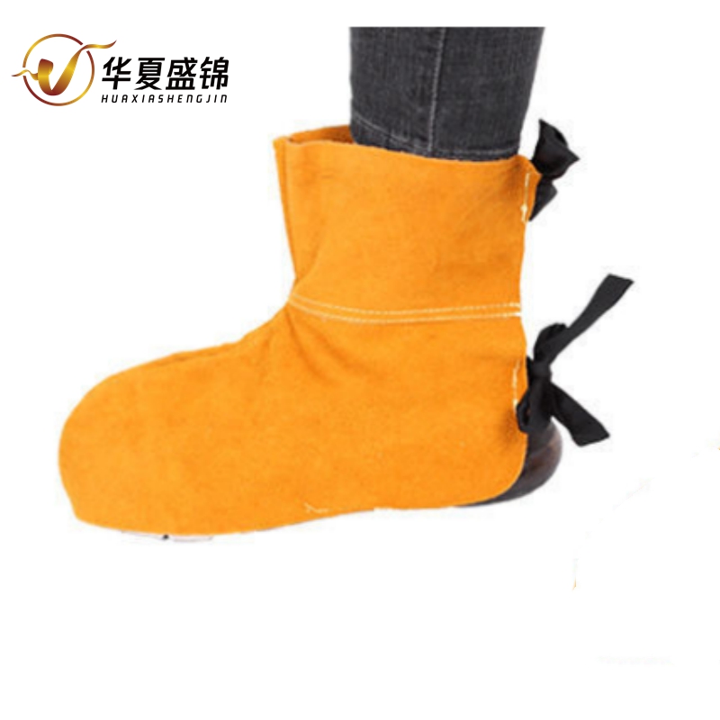 华夏盛锦短款牛皮电焊护脚套HXSJ-1021/双