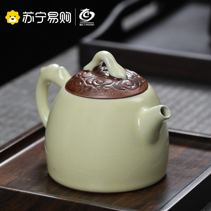 元青茶壶(MULTIPOTENT)汝窑茶壶祥云壶开片可养陶瓷功夫茶具泡茶壶单壶