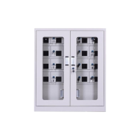 [理政]钢制手机柜 手机存放柜 钢制手机充电柜 透视窗手机保管柜