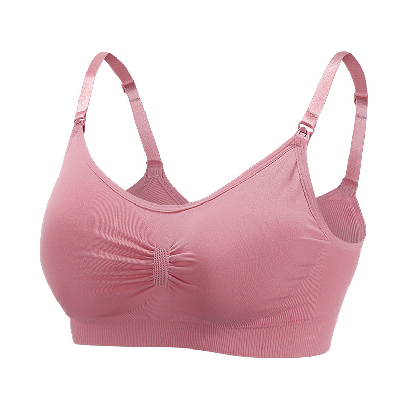 孕妇前开扣无痕大码哺乳文胸喂奶调整型聚拢产后薄款哺乳胸罩内衣