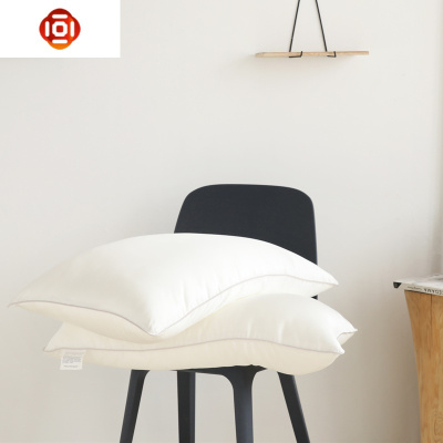 简约白色天丝枕头杜邦纤维枕高回弹柔软护颈枕芯单人成人枕头芯三维工匠天丝枕-白色镶边一只装-默认尺寸