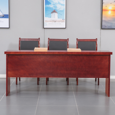 会议桌三人条桌简约现代培训桌长桌油漆条形桌会议室办公桌