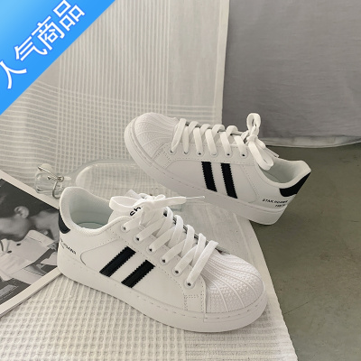 SUNTEK2023新款春秋季网红港风运动小白帆布板鞋女学生百搭街拍ins潮鞋