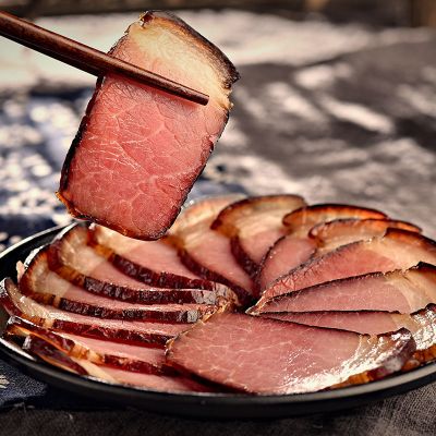 腊肉四川特产烟熏腿腊肉五花肉腊肠广式猪肉类熟食香肠批发后腿腊肉瘦肉多多-500g一斤-