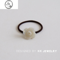 JiMi小众设计简约森系发圈幻彩醋酸玫瑰花朵头绳高弹力扎头发皮筋头饰