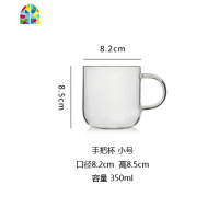 简约凉水壶茶壶玻璃可高温耐热家用防爆冷水壶大容量杯子茶杯水杯 FENGHOU 直身杯矮款