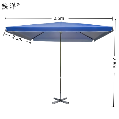 铁洋 宝蓝四方户外遮阳雨棚 支架款2.5m*2.5m 把