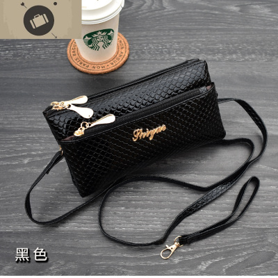 秋冬新款双层斜挎包日韩时尚手拿包女多功能小包包妈妈买菜包艾狄伊娃女手包