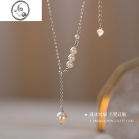 JiMi[巷南]925银银珍珠项链小众设计感轻奢锁骨链女2023新款夏