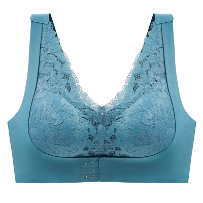 Ideamini胶原蛋白乳胶养护内衣女无钢圈上托防下垂蕾丝聚拢无痕文胸女胸罩