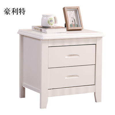 豪利特床头柜简约现代卧室床边储物柜标准款白色50*41*50cm