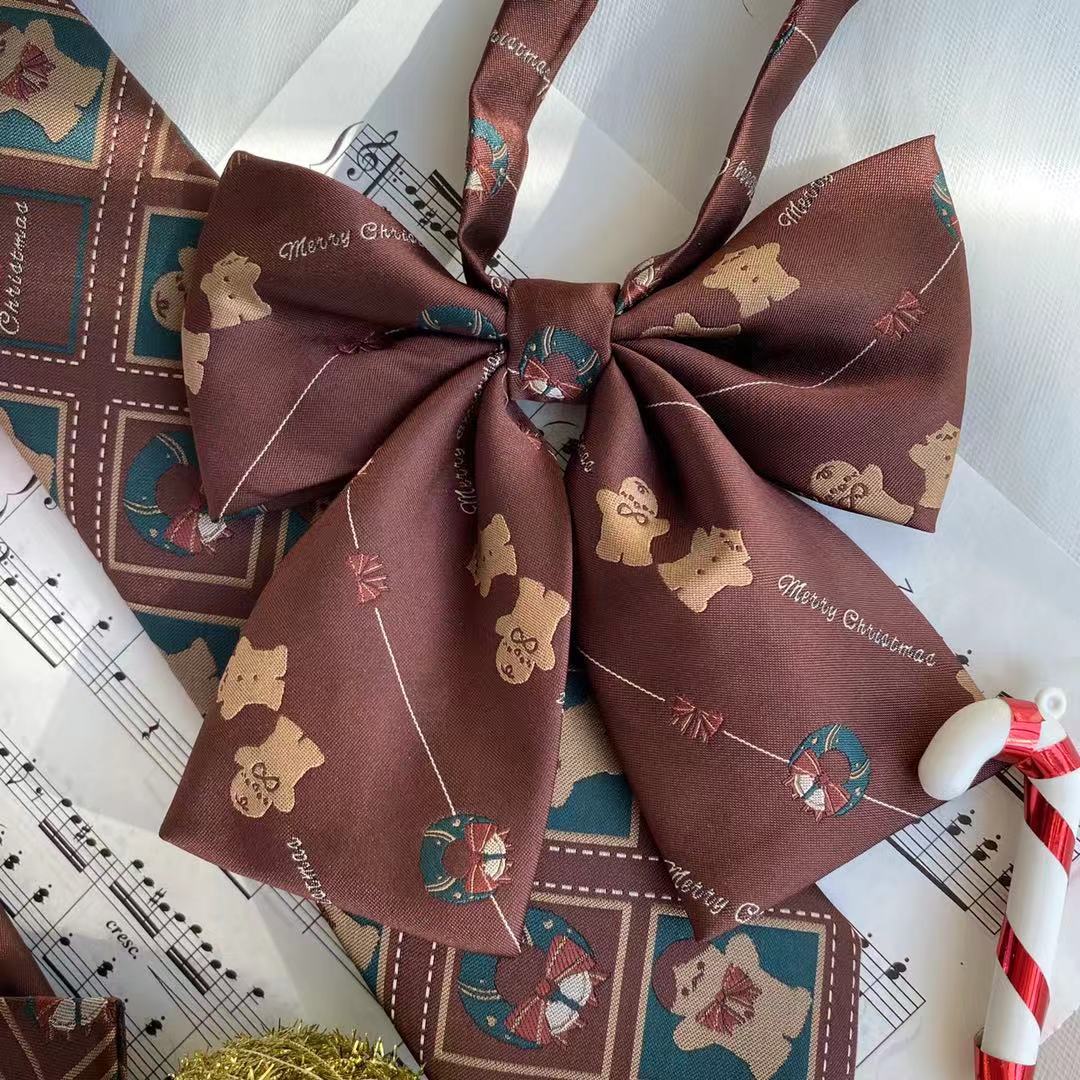 盛世曼尼[教授先生]圣诞姜饼人 jk dk制服原创手打领带领结