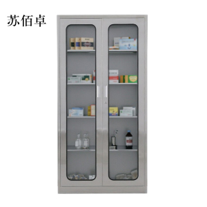 苏佰卓文件柜不锈钢柜子储物柜资料柜档案柜带锁文件柜304通玻文件柜
