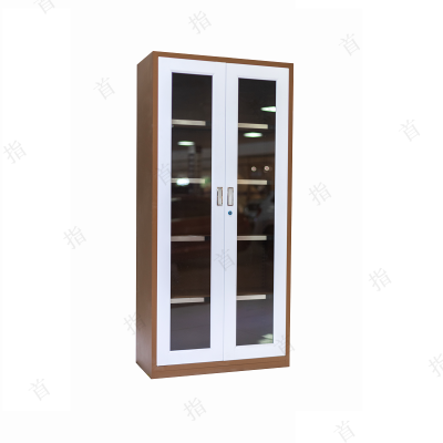 首指(SZ)文件柜/铁皮柜/咖白通体玻璃柜CX-K006