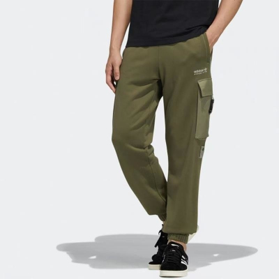 adidas/阿迪达斯工装裤男运动三叶草简约百搭宽松休闲裤 HC0369 C