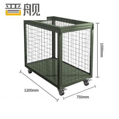 晋舰军绿色网箱金属箱笼应急物资周转箱仓储网笼1200*750*1000
