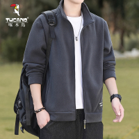 啄木鸟摇粒绒男士外套春秋冬户外运动夹克休闲卫衣大码立领抓绒衣