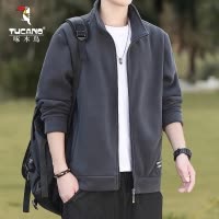 啄木鸟摇粒绒男士外套春秋冬户外运动夹克休闲卫衣大码立领抓绒衣