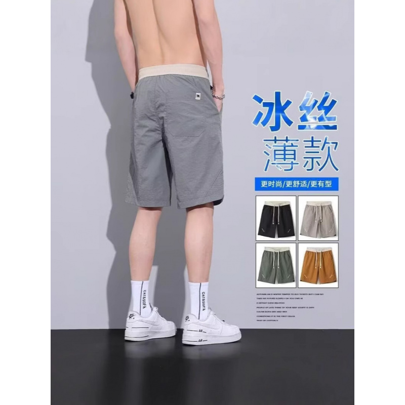 夏季新款美式短裤男潮牌薄款设计感小众宽松大码运动裤