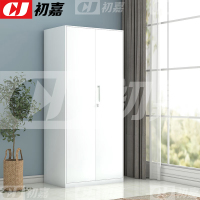 初嘉(CJ)阳台柜单门衣柜钢制储物柜铁皮柜 白色双门衣柜900mm宽
