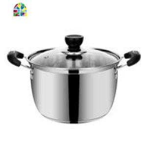 。不锈钢加厚汤锅不粘锅小炖锅煲汤锅具家用煮粥实用火锅燃气电磁 FENGHOU 22cm加厚单底